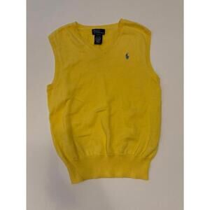 Polo Ralph Lauren Yellow Boy's V-Neck Vest (Size 10-12)